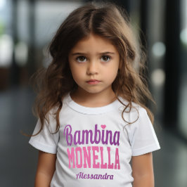 Bambina Monella Grappig Italiaans Meisje T-shirt