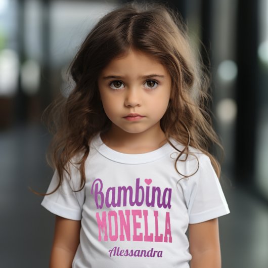 Bambina Monella Grappig Italiaans Meisje T-shirt