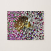 Bambina the Fawn in Flowers II Legpuzzel (Horizontaal)