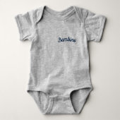 Bambino / 'Baby Boy' Mammaprada Bodysuit, Grijs Romper (Voorkant)