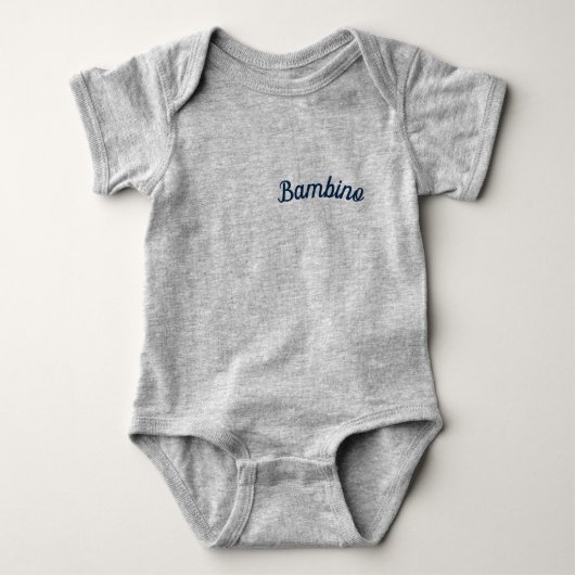 Bambino / 'Baby Boy' Mammaprada Bodysuit, Grijs Romper (Voorkant)