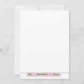 Bambino GIRL Pink Monkey Baby shower Invitae Kaart (Achterkant)