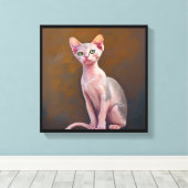 Bambino Kat  Canvas Afdruk (Insitu (Houten vloer))