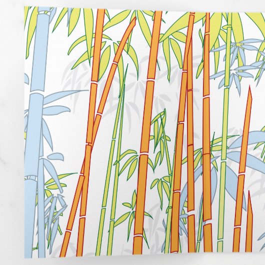 Bamboe 3 drieluik wenskaart (Binnenzijde eerst)