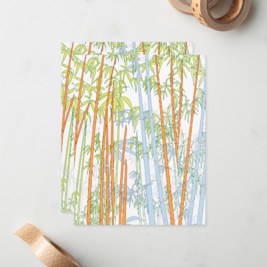 Bamboe 3 notitiekaartje (Voorkant / Achterkant in situ)