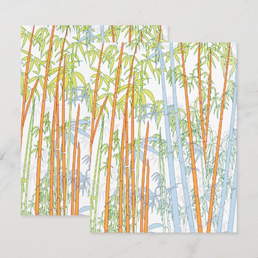 Bamboe 3 notitiekaartje (Voorkant / Achterkant)