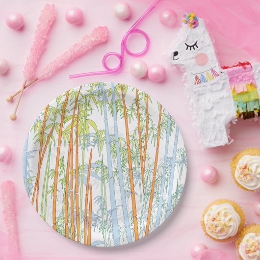 Bamboe 3 papieren bordje (Feest)