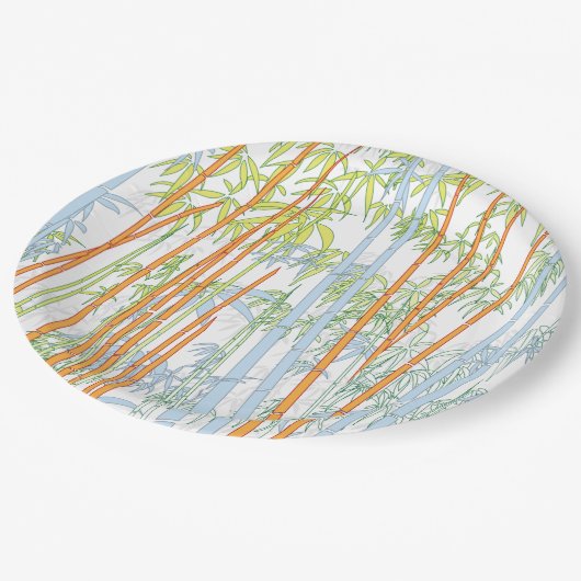 Bamboe 3 papieren bordje (Gekanteld)