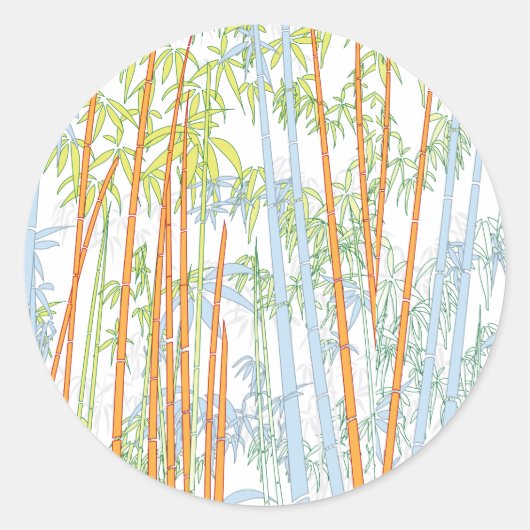 Bamboe 3 ronde sticker (Voorkant)