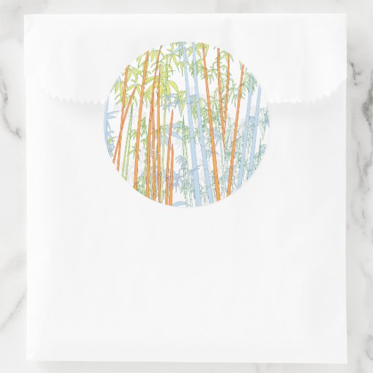 Bamboe 3 ronde sticker (Tas)