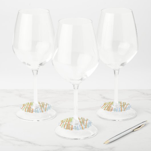 Bamboe 3 wijnglaslabel (Set)