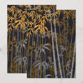 Bamboe 4 bedankkaart (Voorkant / Achterkant)