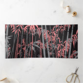 Bamboe 5 drieluik wenskaart (Binnen)