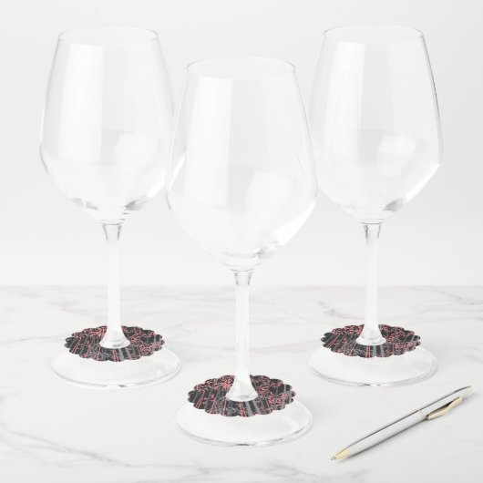 Bamboe 5 wijnglaslabel (Set)