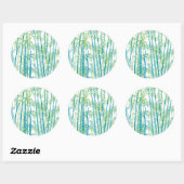 Bamboe 6 ronde sticker (Vel)