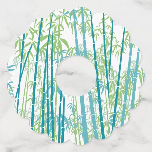 Bamboe 6 wijnglaslabel (Voorkant)