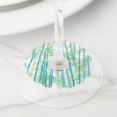 Bamboe 6 wijnglaslabel (Dichtbij)