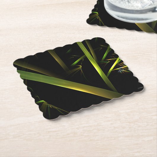 Bamboe Abstract Kartonnen Onderzetters (Gebogen)