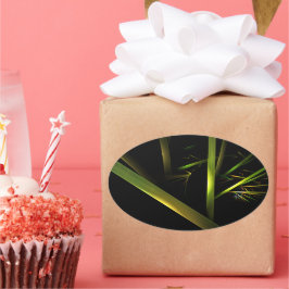 Bamboe Abstract Ovale Sticker