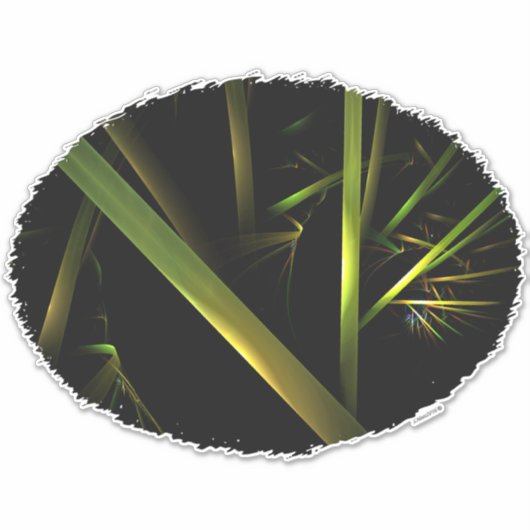 Bamboe Abstract Sticker (Voorkant)