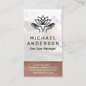 Bamboe achtergrond | Healing Hands Lotus Icon Visitekaartje (Voorkant)