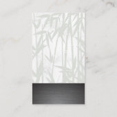 Bamboe achtergrond | Healing Hands Lotus Icon Visitekaartje (Achterkant)