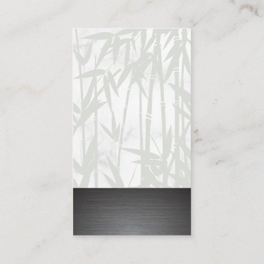 Bamboe achtergrond | Healing Hands Lotus Icon Visitekaartje (Achterkant)