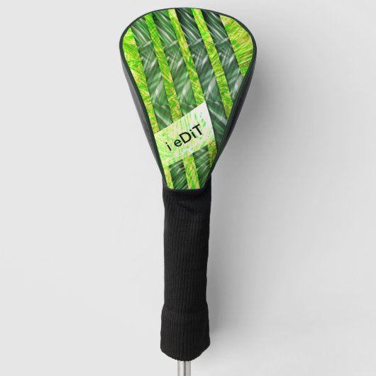 Bamboe-achtige functies, oud groen, geelachtig golfheadcover (Voorkant)
