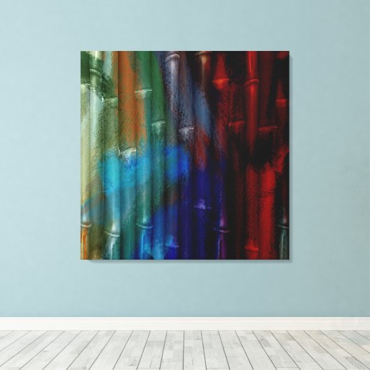 Bamboe Acrylverf Canvas Afdruk (Insitu (Houten vloer))