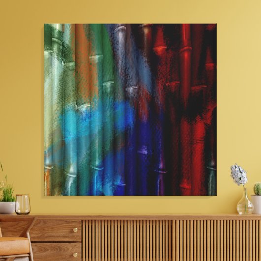Bamboe Acrylverf Canvas Afdruk (Insitu (Woonkamer))