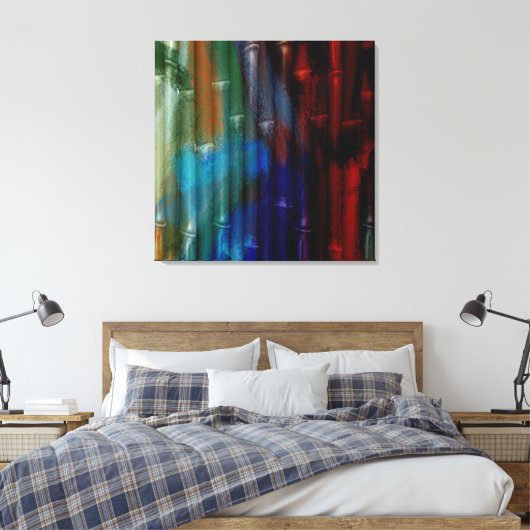 Bamboe Acrylverf Canvas Afdruk (Insitu (Slaapkamer))