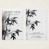 Bamboe Aziatische inkt tekening oorbel display kaa Visitekaartje (Voorkant /achterkant)
