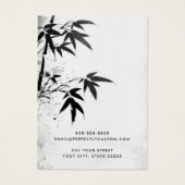 Bamboe Aziatische inkt tekening oorbel display kaa Visitekaartje (Achterkant)