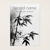 Bamboe Aziatische inkt tekening oorbel display kaa Visitekaartje (Voorkant)