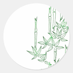 Bamboe Aziatische thema Stickers