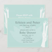 Bamboe Baby shower Uitnodiging (Voorkant / Achterkant)