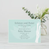 Bamboe Baby shower Uitnodiging (Staand voorkant)