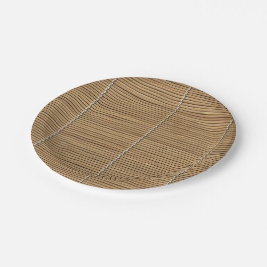 Bamboe Beach Mat 7-inch Bord papier (Gekanteld)