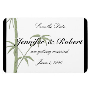 Bamboe Beauty Bruiloft Save the Date Magneet