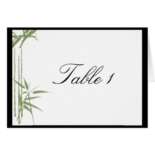 Bamboe Beauty Table Number Card (Voorkant Horizontaal)