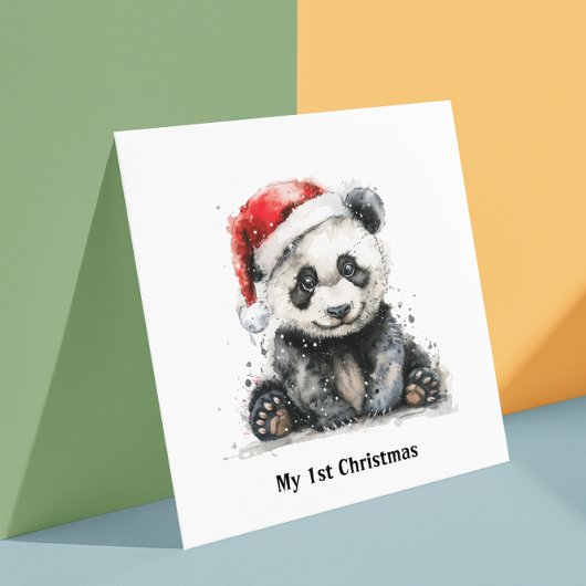 Bamboe Beer eerste kerst, gewoonte Kaart