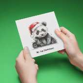 Bamboe Beer eerste kerst, gewoonte Kaart