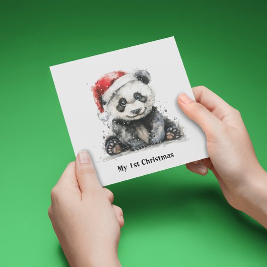 Bamboe Beer eerste kerst, gewoonte Kaart