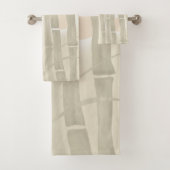 Bamboe, beige achtergrond bad handdoek (Insitu)