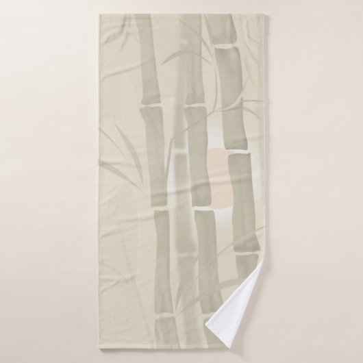 Bamboe, beige achtergrond bad handdoek (Badhanddoek)