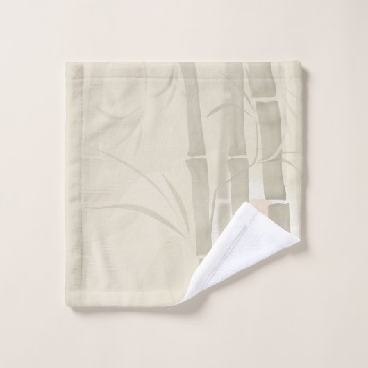 Bamboe, beige achtergrond bad handdoek (Wasdoekje)