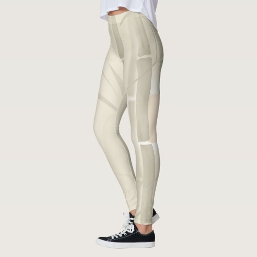 Bamboe, beige achtergrond leggings (Links)