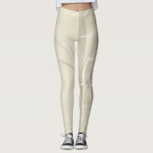 Bamboe, beige achtergrond leggings (Voorkant)
