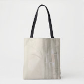 Bamboe, beige achtergrond tote bag (Voorkant)