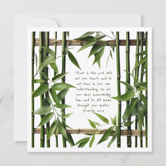 Bamboe  Bijbelvers Custom Feestdagenkaart (Voorkant)